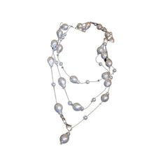 Irregular Long Pearl Necklace