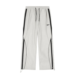 Piping Side Stripe Baggy Sweatpants - fairypeony