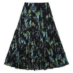 Casual Floral Umbrella Maxi Skirt - fairypeony