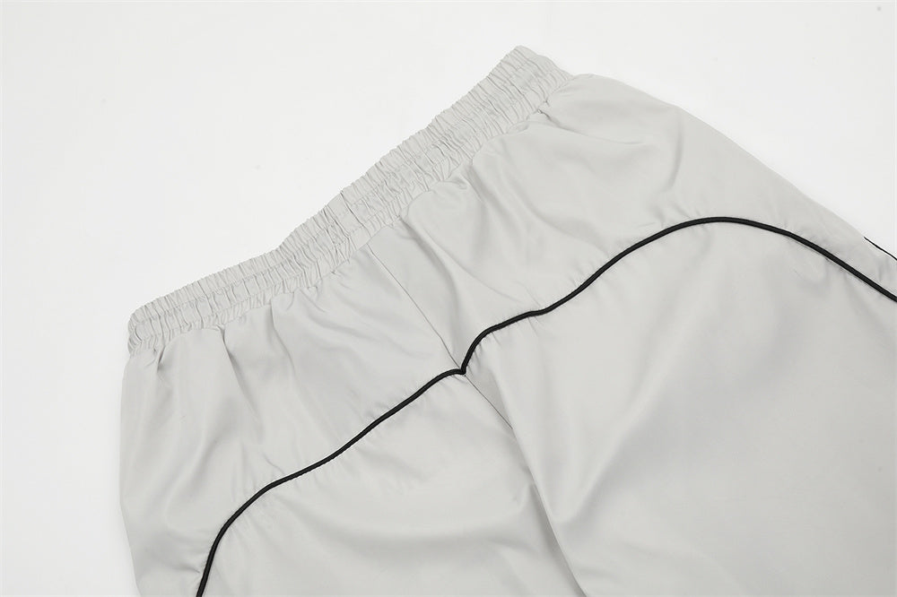 Piping Side Stripe Baggy Sweatpants - fairypeony