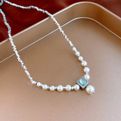 Irregular Long Pearl Necklace