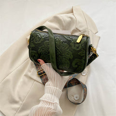 Chinese Style Embossed Crossbody Bag - fairypeony