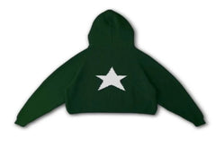 Back Star Print Hooded Oversized Sweater