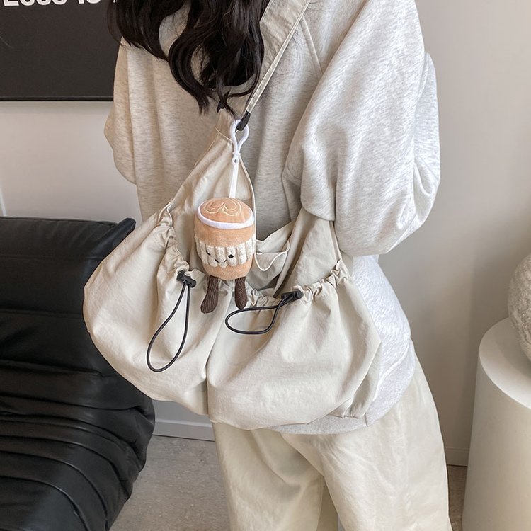 Solid Color Stitching Shoulder Bag