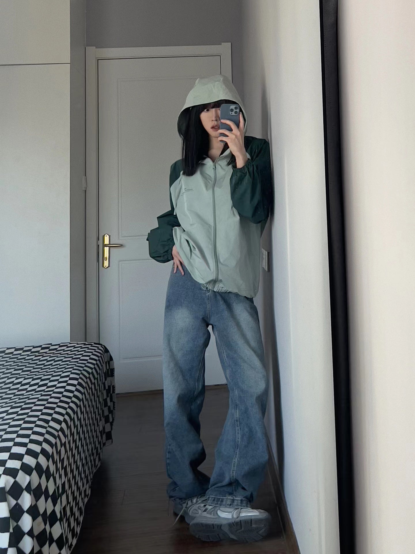 Vintage Outdoor Raglan Hooded Jacket - fairypeony