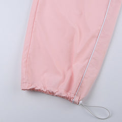 Size Friendly Pink Parachute Cargo Pants - fairypeony