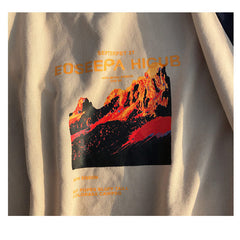 Vintage Print Raglan Short Sleeve Tee