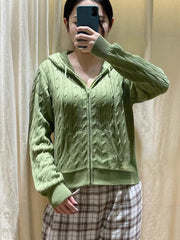 Womens Hooded Knit Cardigan