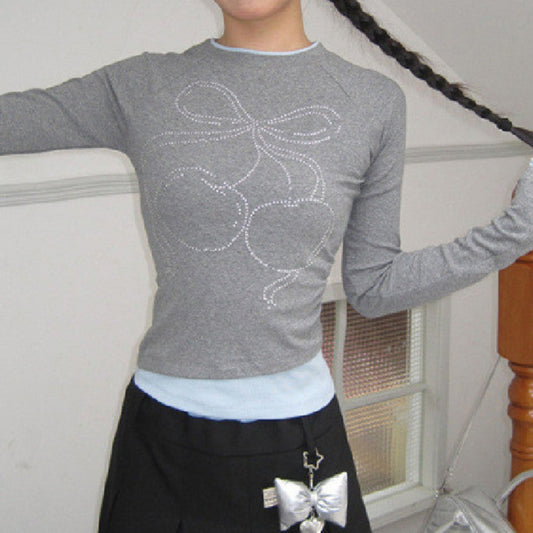 Cherry Bows Long Sleeve Tee
