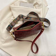 Chinese Style Embossed Crossbody Bag - fairypeony