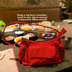 Casual solid-color shoulder bag