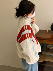 Vintage Patchwork Collar Neck Jacket - fairypeony