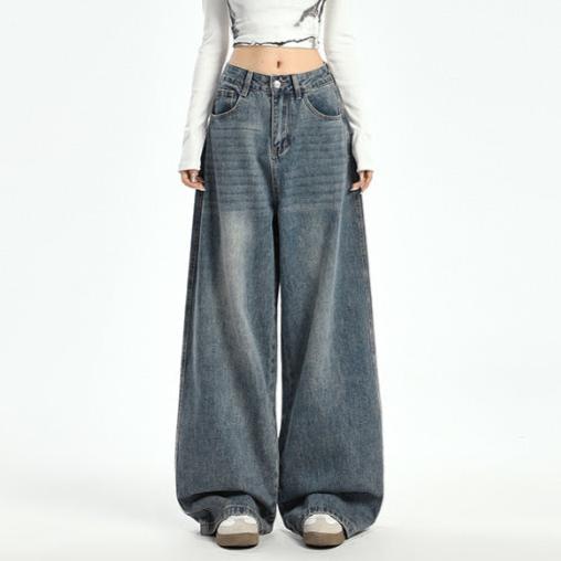 Vintage Blue Wash Baggy Jeans