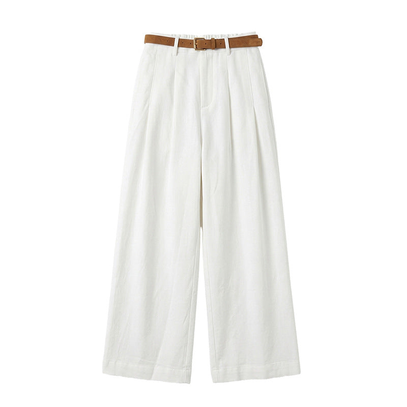 Tencel Cotton Flared Wide Leg Pants for Women - fairypeony