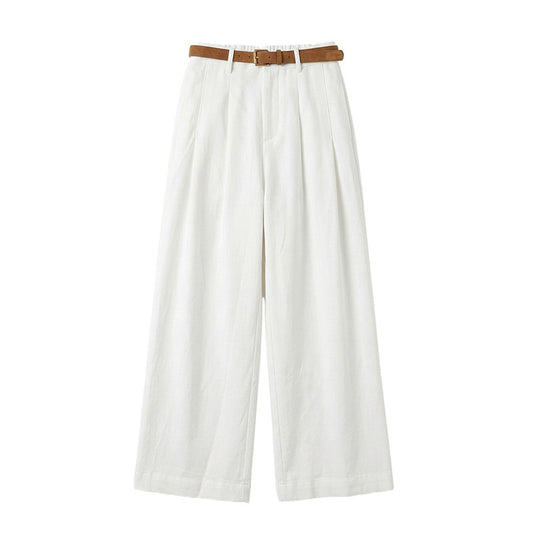 Tencel Cotton Flared Wide Leg Pants for Women - fairypeony