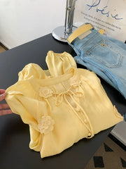 Aesthetic Flowers Design Blouse