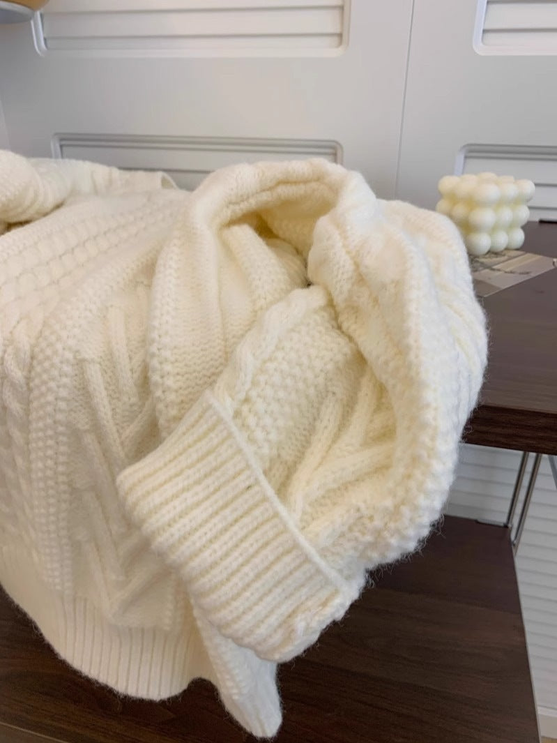 Womens Cable-Knit Sweater - fairypeony