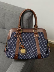Retro Polka Dot College Style Tote Bag