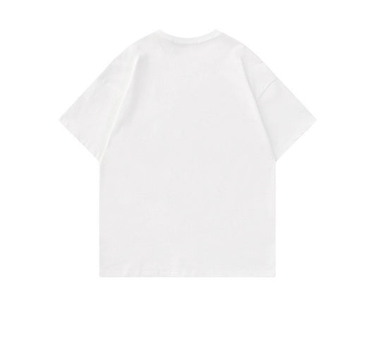 Kitten Print Letter Oversized T-shirt