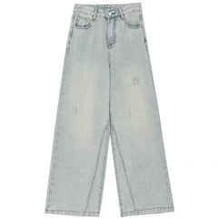 Vintage Light Blue Straight Baggy Jeans