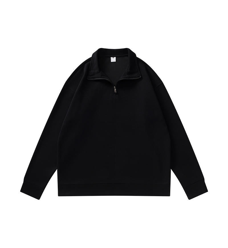 Solid Color Half Zip Sweatshirt