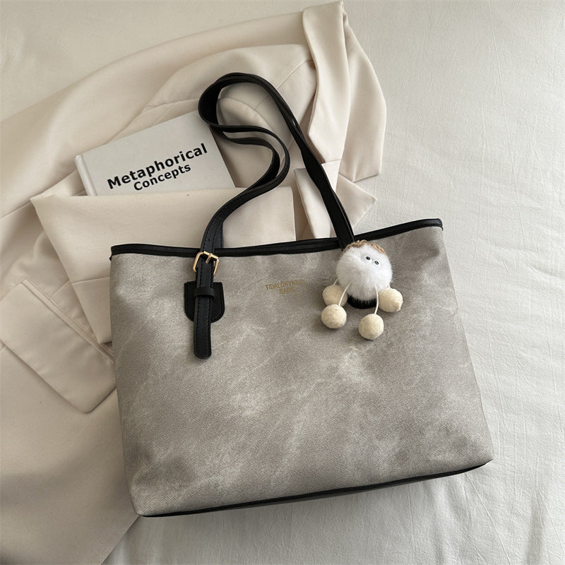 Aesthetic Pendant Pu Leather Tote Bag - fairypeony