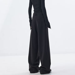 Vintage High Waist Wide Leg Suit Pants