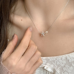 Starfish pearl necklace