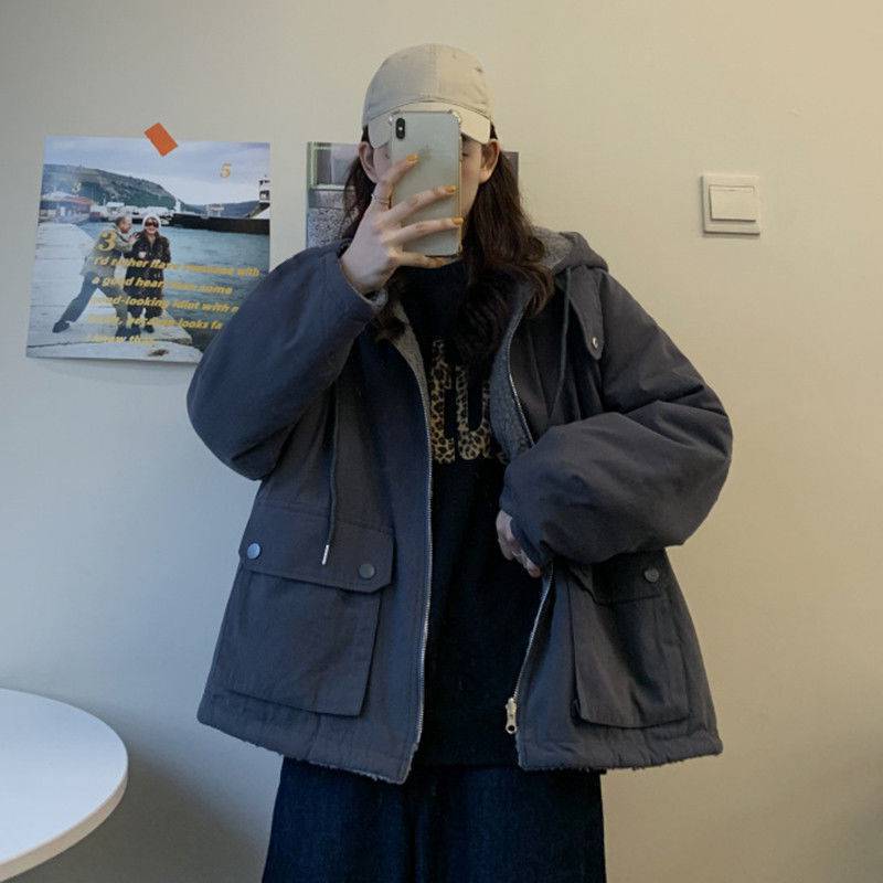 Preppy Reversible Lambswool Hooded Jacket - fairypeony