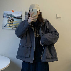 Preppy Reversible Lambswool Hooded Jacket - fairypeony