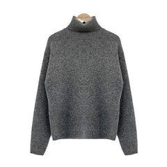 Dark Academia Turtle Neck Solid Color Sweater