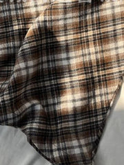 Vintage Plaid Low Rise Midi Skirt