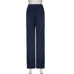 Contrast Side Stripe Baggy Sweatpants