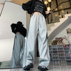 Contrast Color Piping Detail Sweatpants - fairypeony