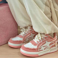 Vintage Patchwork Canvas Sneakers