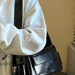 Vintage Pu Leather Crossbody Bag - fairypeony