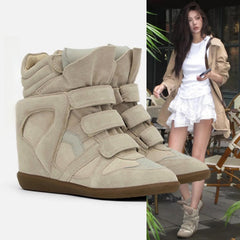 Inside-heeled high-top shoes
