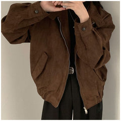 American Retro Suede Jacket for Women