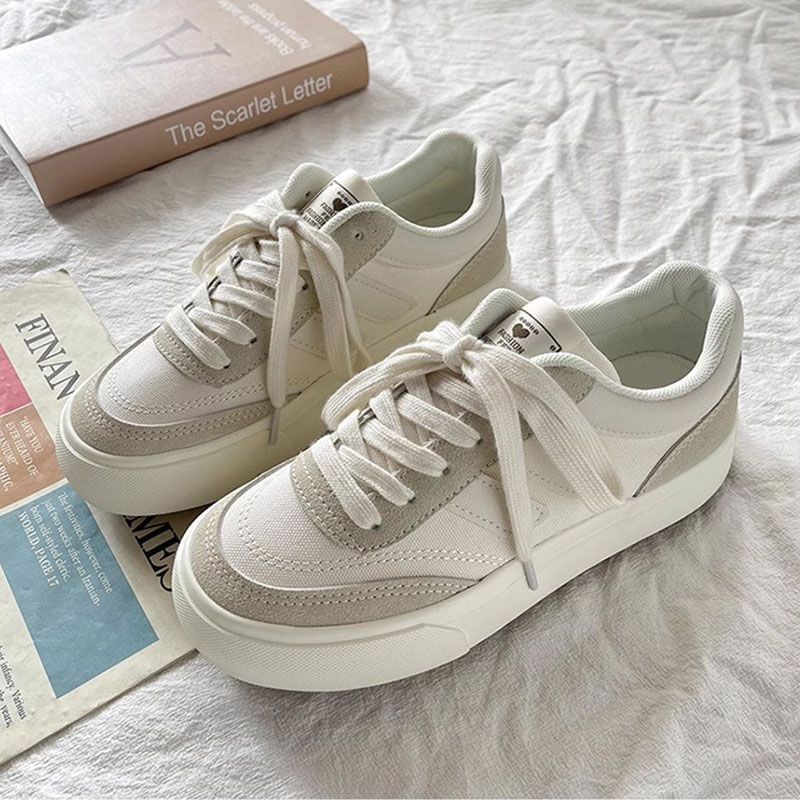 Vintage Patchwork Platform Sneakers