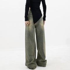 Vintage Wash Distressed Boyfriend Jeans - fairypeony