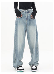 Light Blue Wash Baggy Boyfriend Jeans