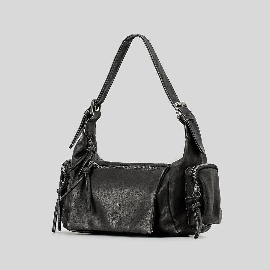 Punk Distressed Y2K Pu Leather Shoulder Bag