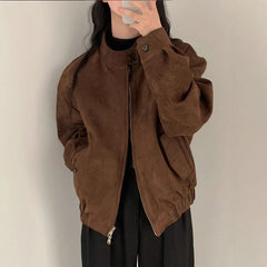 American Retro Suede Jacket for Women