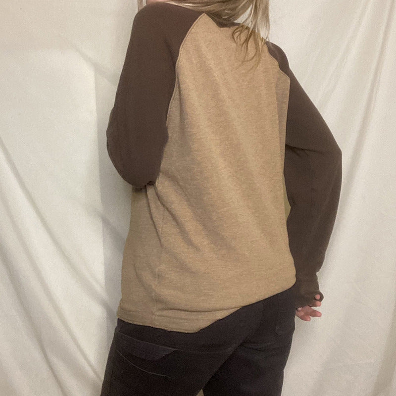 Ribbed Raglan Sleeve Tee - fairypeony