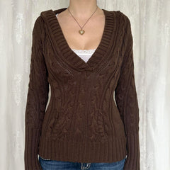 Womens Long Sleeve V-Neck Sweater
