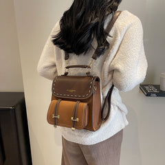 Vintage PU Leather Backpack