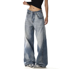Cotton denim trousers