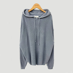 Solid Color Oversized Hooded Sweater