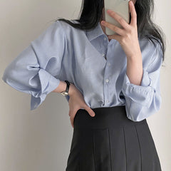 Casual Striped Long Sleeve Blouse