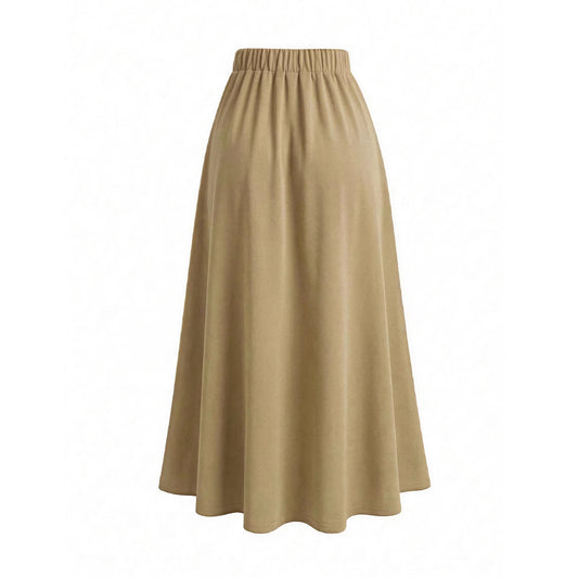 French-Style Slimming A-Line Midi Skirt - fairypeony